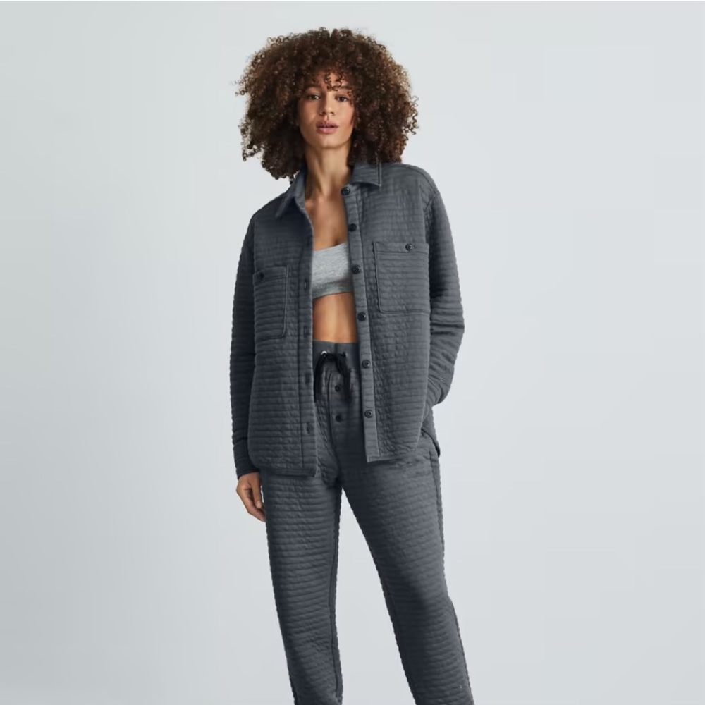 Everlane The Organic Cotton Quilted Shirt Jacket XS - Picture 3 of 16